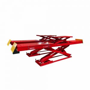 In-ground scissor lift for auto workshop space saving
