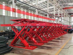 Flush mount heavy duty car lift mechanism