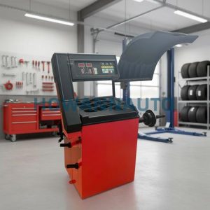 Automotive tire dynamic balancing machine